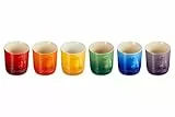 LE CREUSET Steingut-Regenbogen-Set mit 6 Kaffeetassen
