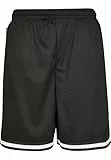 Urban Classics Herren Premium Stripes Mesh Shorts Shorts, per Pack Schwarz (Black 00007), W(Herstellergröße: L)