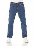 Wrangler Herren Jeans Regular Fit Texas Stretch Hose Blau Authentic Straight Jeanshose Denim Hose Baumwolle Blue w36, Farbe: Blue Tomorrow, Größe: 36W / 34L