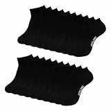 JACK & JONES Unisex Herren Damen Sneaker Socken Jacbon Short Socks 10 Paar, Farbe:Schwarz, Größe:43-46, Artikel:-black