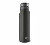 alfi ISO BOTTLE 500ml, schwarz, Isoliertrinkflasche aus Edelstahl, absolut dichter Drehverschluss, hält 12 Stunden heiß, 24 Stunden kalt, Trinkflasche für Kohlensäure, BPA-frei