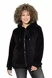 Ulla Popken Damen große Größen Übergrößen Plus Size Sweatjacke, Teddyware
