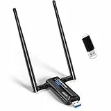 EDUP WiFi 6 E USB WLAN Stick für PC, AX3000M WLAN Adapter PC Hohe Reichweite, USB WiFi Adapter Tri-Band 6GHz / 5GHz / 2,4GHz WLAN Antenne PC, WiFi Stick NUR für Windows 11/10 64Bit + U-Disk-Treiber