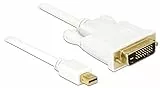 Delock DisplayPort-Kabel (Mini Displayport Stecker zu DVI 24-Polig Stecker, 2m)