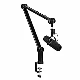 IXTECH Mikrofonarm – Verstellbarer 360° drehbarer Mikrofonständer Tisch – Stabiles Recording-Equipment aus Edelstahl – Microfon Boom Arm – Klappbarer Mikrofonhalter für Radiostudios, Podcast, Gaming