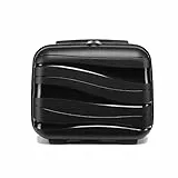 KONO Kosmetikkoffer Beautycase Kabinengepäck Damen PP Schminkkoffer (Schwarz)