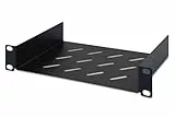 DIGITUS Fachboden - 1HE - 10-Zoll (254 mm) - Für Netzwerk-Schrank - 150 mm Tief - Perforiertes Stahl-Blech - Schwarz