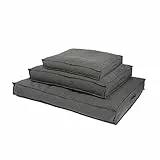 JAMAXX Premium Hundekissen Orthopädisch Hundebett Memory Foam, Leinen Bezug Waschbar, Nässeschutz Wasserabweisend - Kuschelig Weich, Visco Elastische Kissenfüllung, PDB1005,65x50 (S)