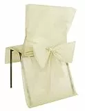 Santex Stuhlhusse premium Partydeko Hochzeit 10 Stück cremefarben 50x95 cm