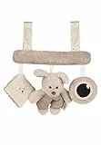 Sterntaler Spielzeug zum Aufhängen Bauernhof - Babyspielzeug zum Aufhängen am Kinderbett, mit Rassel und Spiegel, Kinderwagenspielzeug mit Klettverschluss, Baby Mobile, sandfarben