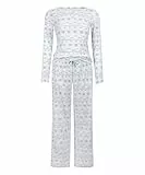 Hunkemöller Pyjamaset Jersey Fairisle - Blue Heron - M