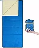 Schlafsack Outdoor, Ohuhu Kleines Packmaß & Ultraleicht (860g) Sommer Schlafsäcke Tragbar Leicht Wasserdicht Deckenschlafsack mit Kompressionssack für Camping, Backpacking, Wandern, Reisen, Blau