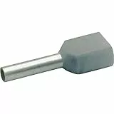 Klauke 8708 Zwillings-Aderendhülse 0.75mm² Teilisoliert Grau 100 Stück