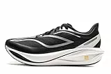 LI-NING Männer Laufschuhe Boom Fiber Reflektierende Leichte Atmungsaktive Racing Sneakers FEIDIAN 5 Challenger ARMV001 Schwarz/Weiß EU 42 1/3