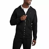Champion Herren, Bequemes Zip-up Hoodie Sweatshirt (Reg Groß) Aufwärmen oder Trainingsjacke, Schwarz-407d55, M
