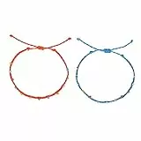 Amosfun 2stücke Bohemian Style Fußkettchen Mit Bunten Stein Und Quasten-design Handgefertigte Mehrlagen-anklets Für Damen Einzigartiger Schmuck Für Sommer
