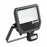 Ledvance LED-Projektor, Aluminium, Schwarz, 41 W, 6000 lm, 100D – 840 Kaltweiß | IP65 – Bewegungsmelder und Licht – symmetrisch