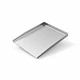 Edelstahl Plancha Grillplatte 26.5x20CM,Universal BBQ grill plancha passend für Weber Gasgrill und Holzkohlegrill,Rechteckig