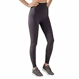 LOS OJOS Gerippte Hose für Frauen - Bauchfreie Ribbed Leggings mit hoher Taille für das Training