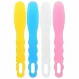 Supvox 4pcs 19,5 cm Dental Rührspatel hitzebeständiger Spatel Kosmetikspatel Kunststoffspatel Dentalwerkzeug für Dental Medizin Kosmetik Creme (Blau Gelb Pink Weiß)