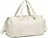 LEDAOU Reisetasche für Reisen, Puffer-Gymnastikbeutel für Damen, leichte Handgepäcktasche, Wochenendtasche, Übernachtungstasche mit Nassfach, Beige -1