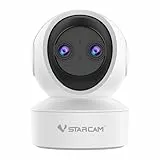 VSTARCAM Kamera mit Doppelobjektiv,Sicherheitskamera für den Innenbereich,2K WLAN,Babykamera,360° PTZ Kamera,Innenkamera,Haustierkamera,Nachtsicht,2-Wege-Audio,Hybrid-Zoom,2.4G WiFi