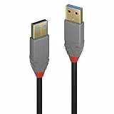 LINDY 36752 2m USB 3.0 Typ A Kabel, Anthra Line