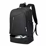 seyfocnia rucksack herren Turnrucksack, rucksack mit schuhfach, Sportrucksack herren schwarzer rucksack rucksack(Schwarz 19inch)