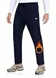 ATLASLAVA Trainingshose Herren Fleece Gefüttert Thermohose Laufhose Herren Lang wasserdichte Warme Outdoor Hose Winter