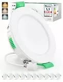 BOJIM 10er Set LED Spots 230V Flach für Bad, Einbaustrahler LED 55mm - 68mm Lochmaß, Deckenspots 4W, IP44 Wasserdicht, Warmweiß Kaltweiß Neutralweiß, Einbauleuchten für Küche Wohnzimmer