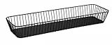 APS 30416 GN 2/4 Korb URBAN, Metall, schwarz, mit Antirutsch-Füßchen, 53 x 16,2 cm, Höhe 7,5 cm