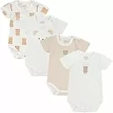 Chicco, Baby-Body für Jungen, 4er-Set Kurzarm-Bodys aus 100% Baumwolle, Bekleidung 0–24 Monate, Designed in Italy