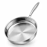 HaWare Edelstahlpfanne 30 cm, 3-Lagige Edelstahl Pfanne Induktion,Unbeschichtet Bratpfanne für Alle Herdarten, Robuste Konstruktion & Gleichmäßige Erwärmung, Backofen- & Spülmaschinenfest