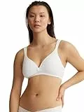 Naturana® BH Damen ohne Bügel [Cup A-D] I 100% Gepolsterte Träger I BH ohne Bügel mit nahtlosen Cups I Damen BH mit Unterbrustband 85 Weiss B