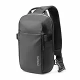 tomtoc Herren Umhängetasche Sling Bag passt für 14-Zoll MacBook Pro M5/M4/M3, 13-Zoll MacBook Air M4 (2025), iPad Pro M5/M4 13', wasserabweisende Crossbody Bag Brusttasche Schultertasche Tagesrucksack