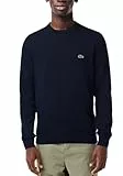 Lacoste Herren Pullover Rundhals AH0128, Männer Basic Strickpulli,Regular Fit,Blau,4 (M)