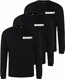 Pullover: Security - 3er Pack - Pullover für Sicherheitsdienst · Türsteher und Ordner Security Sweat-Shirt Hoodie Sweater Dienstbekleidung (L)