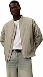 Calvin Klein Herren Bomberjacke Hero mit Reißverschluss, Grau (Forest Fog), XL