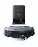 ECOVACS DEEBOT T80S Omni Saugroboter mit Wischfunktion, Roboterstaubsauger 24.800 Pa, OZMO Roller 2.0, ZeroTangle 3.0, Triple Lift, Heißwasser-Moppwäsche bei, Heißlufttrocknung, dunkel Schwarz