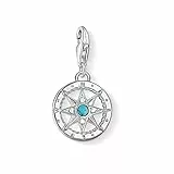 THOMAS SABO Damen Charm-Anhänger Kompass Reise Charm Club 925 Sterling Silber 1228-405-17