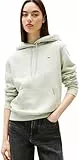 Tommy Jeans Damen Hoodie Flag Regular Fit, Grün (Misty Sage), L