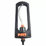 Kivivaka Oszillierender Sprinkler mit 19 Löchern, Rostfreies Aluminium Gartenbewässerungssystem für großen Rasen, Einstellbares Sprühmuster A