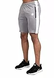 Gorilla Wear - Benton Track Shorts - Grau - Bodybuilding Sport Alltag Freizeit mit Logo Aufdruck leicht und bequem für optimale Bewegung aus Polyester und Spandex, 4XL