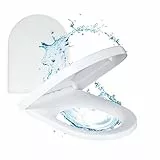 DIVID® Toilettendeckel, WC Sitz mit Absenkautomatik, Quick-Release Funktion, einfache Reinigung, Weiß, Toilettensitz mit verstellbaren Scharnieren, kunststoff (U-Form DIV-TD-001)