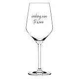 RITZENHOFF Sand & Soda 9500015 Modernes Weinglas mit trendigem Spruch working nine to wine Geschenkbox – Made in Germany