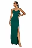 Trendyol Damen Glam Regular Fit Woven Evening Dress Midi-Shift-Abendkleid, Normale Passform, gewebt, Smaragd, 38