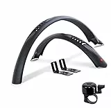 Hebie 0758E TAIPAN 24' Kinder MTB Urban Fahrrad Schutzblech Steckblechsatz Set - Schwarz inkl. Fahrradklingel