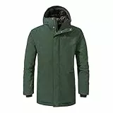 Schöffel Herren Ins Parka Style Crivat MNS, wasserdichte und atmungsaktive Winterjacke, komprimierbarer, leichter Parka mit nachhaltiger Wattierung, dark jade, 52