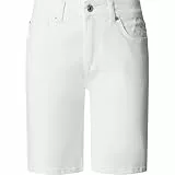 Pepe Jeans Damen Jeans Short Fitted Short MW Poppy - Mid Waist Regular Fit, Größe:W 28, Farbe:PL80000381CA White Denim