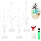 Ballonständer Kit (4Table Ballonhalter, 1Ballon Pumpe, 1Ballon Knotter), Ballon Stick Luftballons Ständer Ballon Stand Dekoration für Party, Hochzeit, Geburtstag, Baby-Dusche, Graduierung